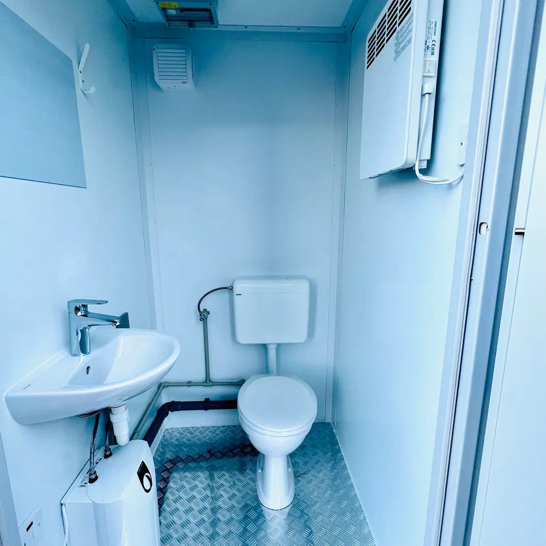Double Portable Toilet Block